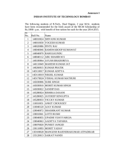 3rd List of MCM and Free Messing 2014-15.