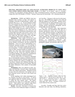 Spectral Identification of Acid Sulfate Alteration Products in Costa