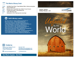 By the - Stoney Creek Baptist Church