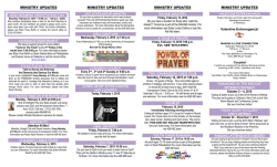 MINISTRY UPDATES - The Church of Christian Compassion