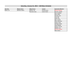 Liturgical Minister Schedule