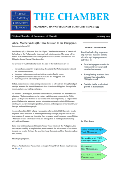 Aloha, Motherland: 25th Trade Mission to the Philippines