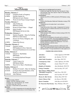 02/01/2015 - St. Mary Church