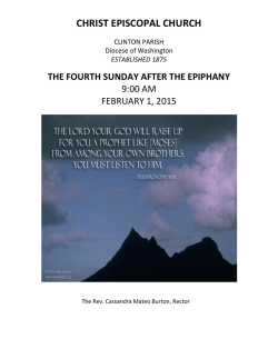 Large-Print Bulletin - Christ Episcopal Church