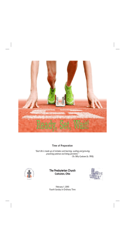 bulletin 020115 - Coshocton Presbyterian Church