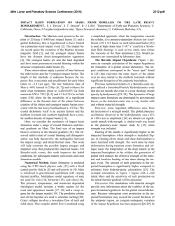 IMPACT BASIN FORMATION ON MARS: FROM BOREALIS TO THE