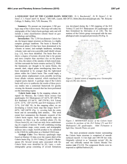 A Geologic Map of the Caloris Basin, Mercury - USRA