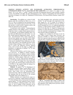 MARTIAN IGNEOUS ACTIVITY AND FLUID
