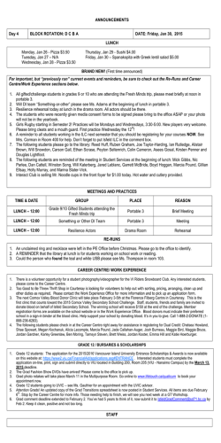 Friday - Mark R. Isfeld Secondary School