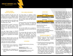 Kidlat Awards 2015 Rules