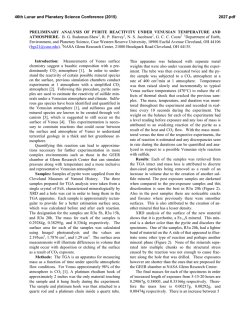 PRELIMINARY ANALYSIS OF PYRITE REACTIVITY UNDER