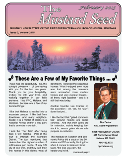 Newsletter - First Presbyterian Church, Helena, Montana