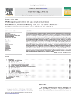 Modeling cellulase kinetics on lignocellulosic substrates