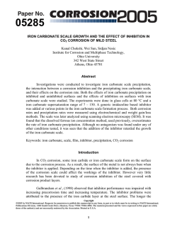 View - Institute for Corrosion and Multiphase Technology