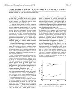 Carbon Isotopes of Evolved CO - USRA