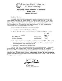 NOTICE OF ANNUAL MEETING OF MEMBERS Belpre, Ohio