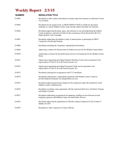 Resolutions - Medina County, Ohio