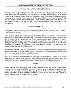 ADDING A DOSE OF FUN TO PARTIES