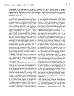 endogenic water/hydroxyl anomaly associated with lunar silicic
