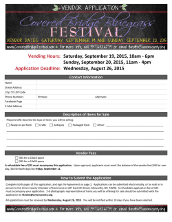 Volunteer application - Covered Bridge Bluegrass Festival