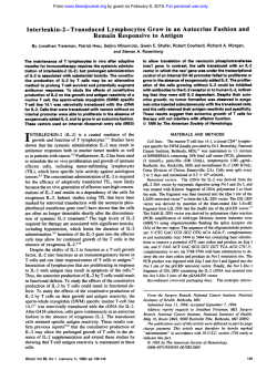 Interleukin-2-Transduced Lymphocytes Grow in an Autocrine