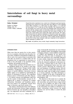Interrelations of soil fungi in heavy metal surroundings