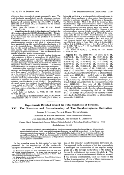 Experiments Directed toward the Total Synthesis of Terpenes. XVI