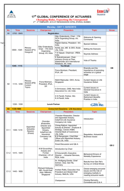 17 global conference of actuaries