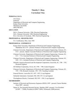 Timothy C. Burg Curriculum Vitae