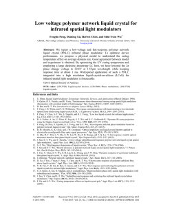 Low voltage polymer network liquid crystal for infrared spatial light