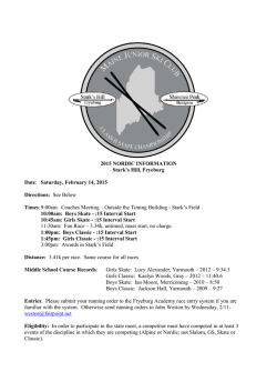 MJSC Class B Nordic State Meet Info