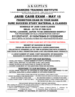 correspondence course - bankers training institute