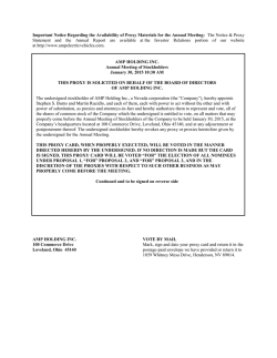 Proxy Card - Amp Electric Vehicles