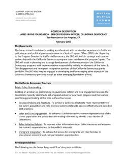 position description james irvine foundation