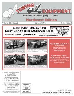 Jan 2015 - Towing And Equipment Magazines