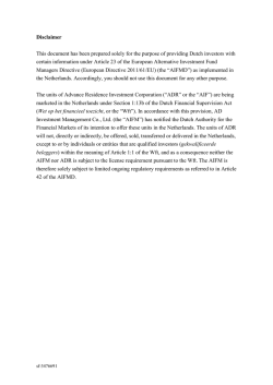 Information under Article 23 of European Alternative Investment