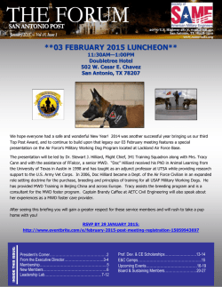 THE FORUM THE FORUM - SAME and San Antonio Post