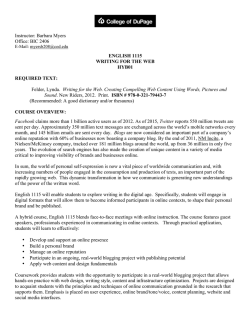 English 1115: Writing For The Web