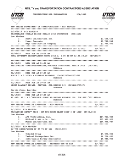 Weekly Bid Report (pdf document)