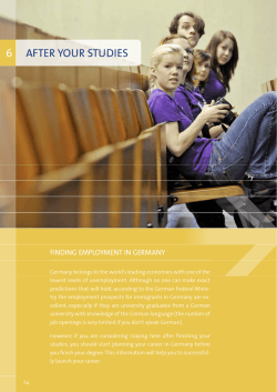 6 AFTER YOUR STUDIES