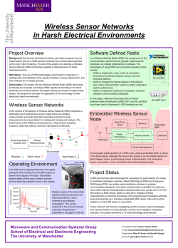 Project Overview Software Defined Radio Operating Environment