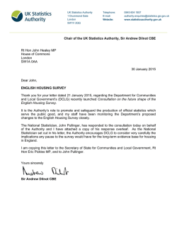 English Housing Survey - UK Statistics Authority