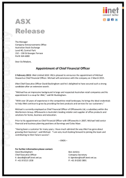 For personal use only - Australian Securities Exchange