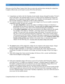 Competition Rules for New Members revised 1-2015