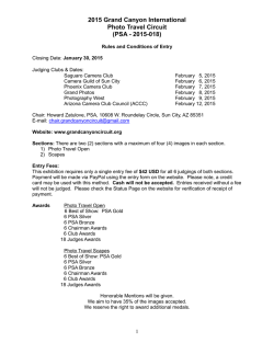 2015 Grand Canyon International Photo Travel Circuit (PSA