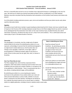 2016 Calendar - Sunshine Coast Credit Union