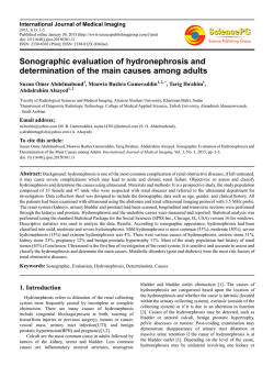 Sonographic evaluation of hydronephrosis and determination of the