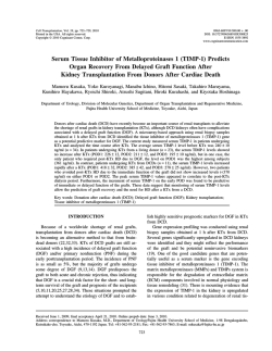 Serum Tissue Inhibitor of Metalloproteinases 1