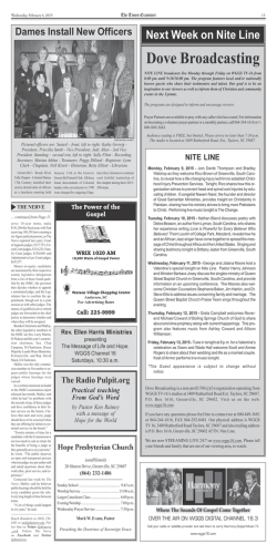 Next Week on Nite Line Dove Broadcasting