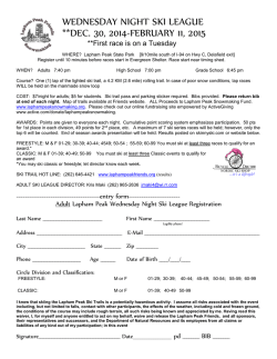 WEDNESDAY NITE SKI LEAGUE